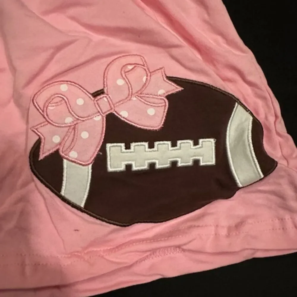 ***** Pink & Brown Football 3 pc Set  1235M  Medium 3T  NWT Boutique